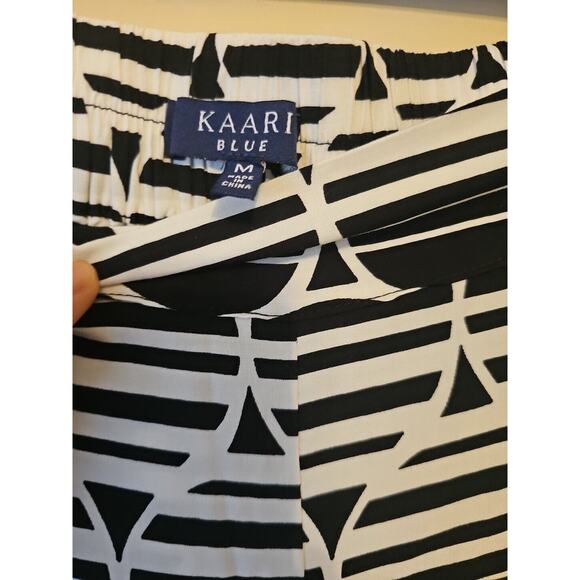 Kaari Blue‎ black and white Flowy Casual Pants Size Medium - Picture 3 of 12